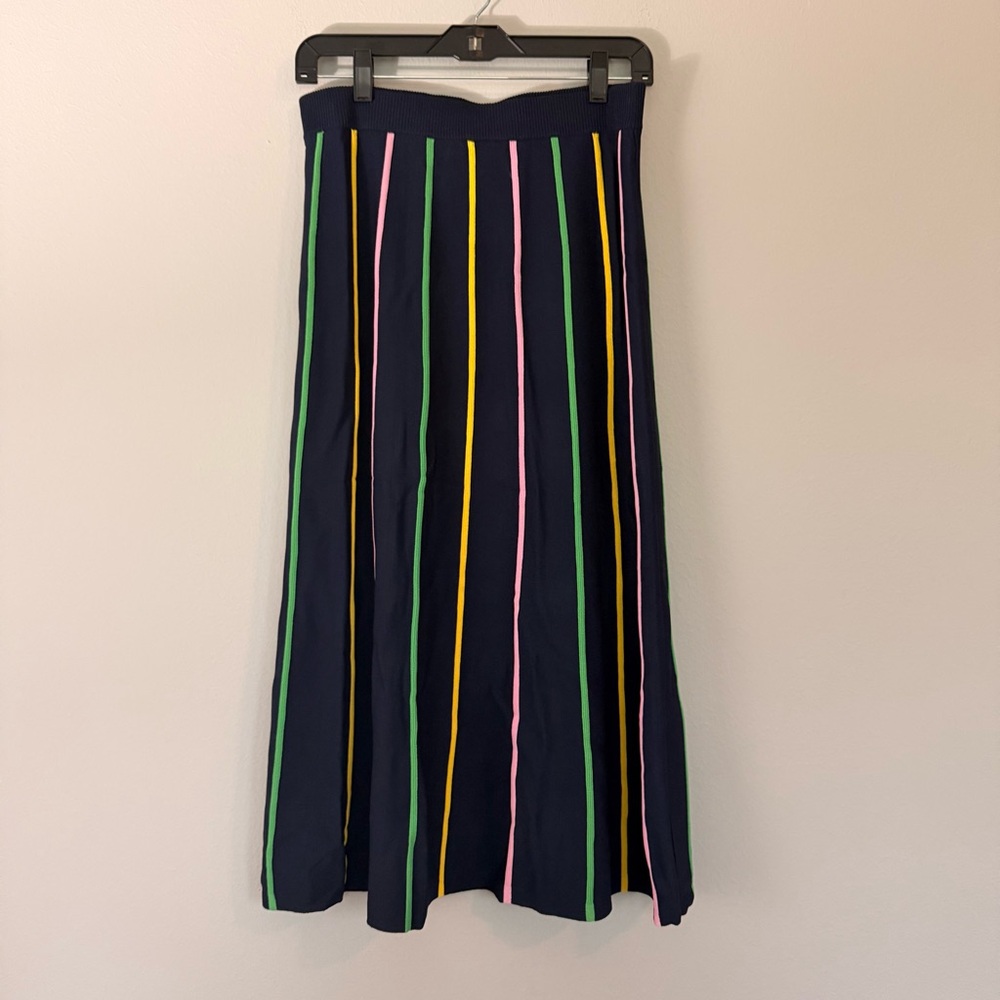On 34th Striped Multicolor Stripe Midi Sweater Women's Skirt